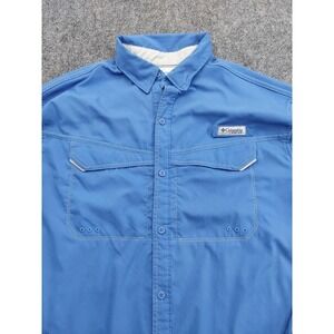 Columbia Shirt Mens Large Long Sleeve Omni-Shade PFG Fishing Outdoors Vented